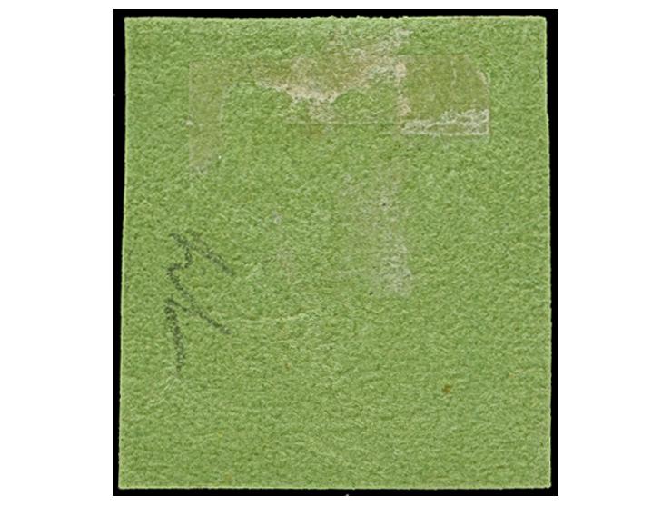 1855, ⅓ Sgr. auf grün, farbfrisch und allseits breitrandig, ungebraucht mit Originalgummi. Tadellos. Fotoattest Stegmüller BP