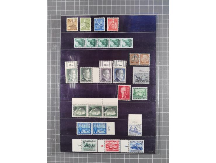 1933/45, postfrischer Bestand mit Viererblöcken, Olympia Bl. etc.
