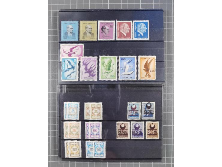 1900/80, Collection unused including newspaper set 1909, Star and Crescent 1922/23, Red Crescent issues with perforation erro