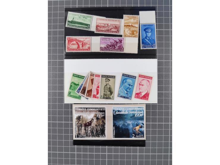 1900/80, Collection unused including newspaper set 1909, Star and Crescent 1922/23, Red Crescent issues with perforation erro