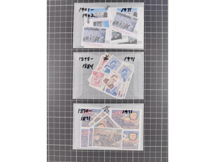 1900/80, Collection unused including newspaper set 1909, Star and Crescent 1922/23, Red Crescent issues with perforation erro