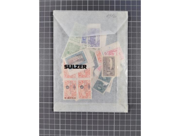 1900/80, Collection unused including newspaper set 1909, Star and Crescent 1922/23, Red Crescent issues with perforation erro