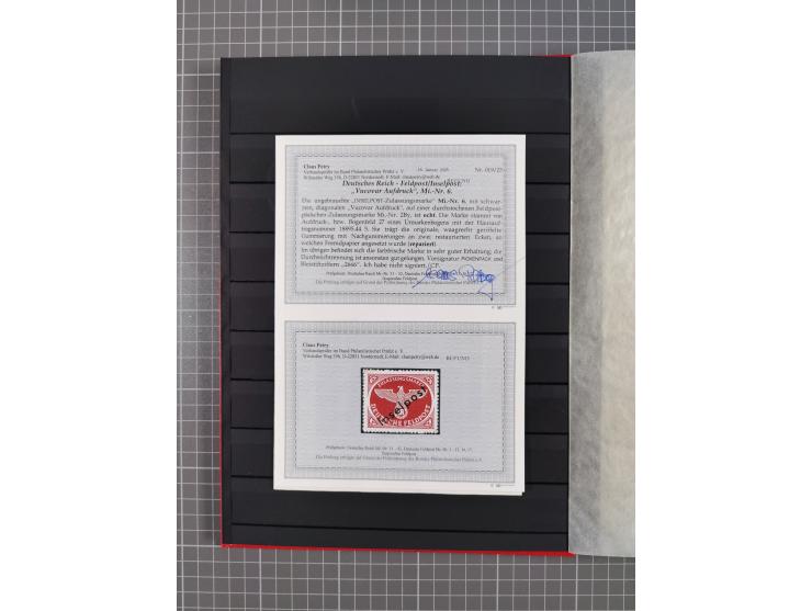 1943/45, postfrische, ungebrauchte und gestempelte Partie im Steckbuch, dabei u.a. Mi. 5 (12), 6 (2), 7B (3), 11BaK, etc.