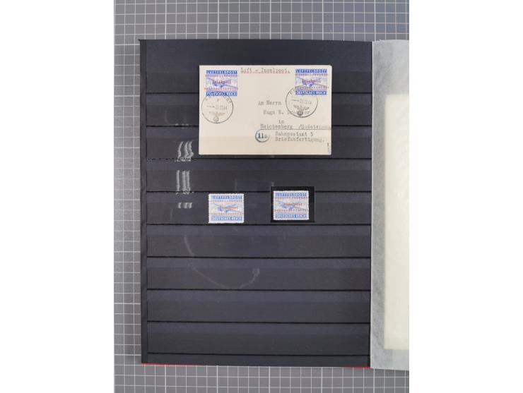 1943/45, postfrische, ungebrauchte und gestempelte Partie im Steckbuch, dabei u.a. Mi. 5 (12), 6 (2), 7B (3), 11BaK, etc.