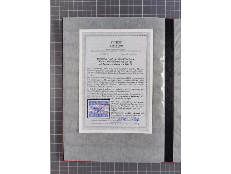 1943/45, postfrische, ungebrauchte und gestempelte Partie im Steckbuch, dabei u.a. Mi. 5 (12), 6 (2), 7B (3), 11BaK, etc.