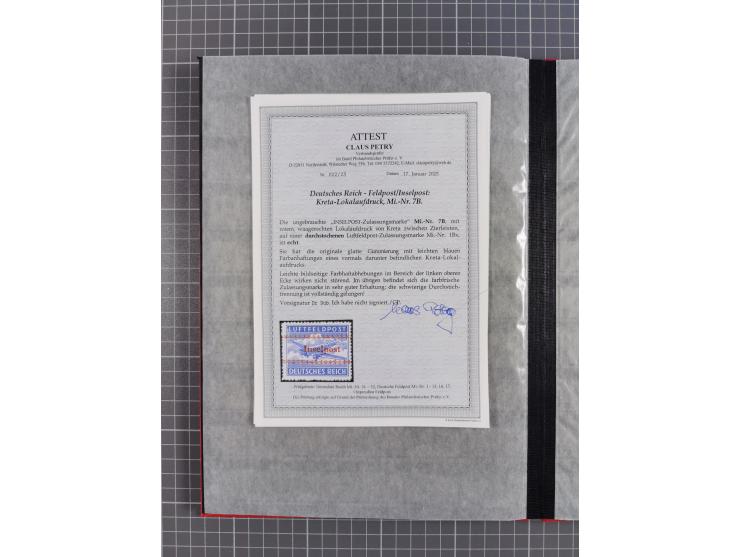 1943/45, postfrische, ungebrauchte und gestempelte Partie im Steckbuch, dabei u.a. Mi. 5 (12), 6 (2), 7B (3), 11BaK, etc.