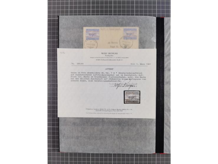 1943/45, postfrische, ungebrauchte und gestempelte Partie im Steckbuch, dabei u.a. Mi. 5 (12), 6 (2), 7B (3), 11BaK, etc.