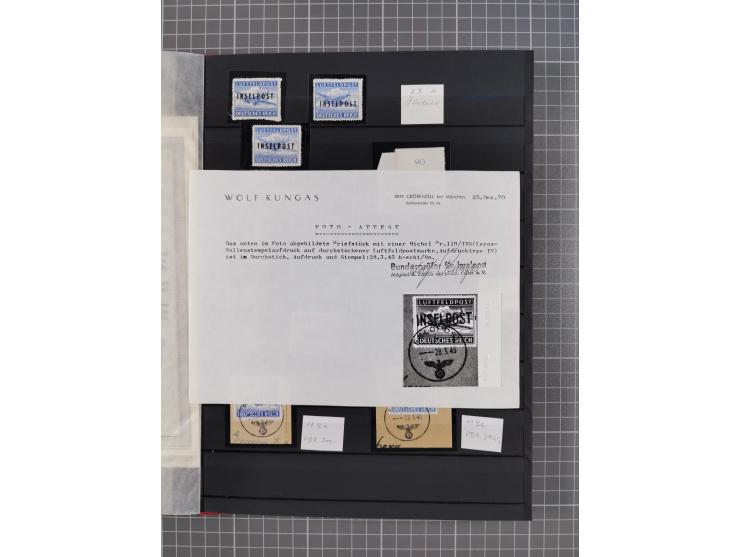 1943/45, postfrische, ungebrauchte und gestempelte Partie im Steckbuch, dabei u.a. Mi. 5 (12), 6 (2), 7B (3), 11BaK, etc.