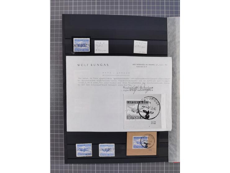 1943/45, postfrische, ungebrauchte und gestempelte Partie im Steckbuch, dabei u.a. Mi. 5 (12), 6 (2), 7B (3), 11BaK, etc.