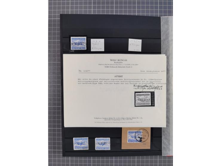 1943/45, postfrische, ungebrauchte und gestempelte Partie im Steckbuch, dabei u.a. Mi. 5 (12), 6 (2), 7B (3), 11BaK, etc.