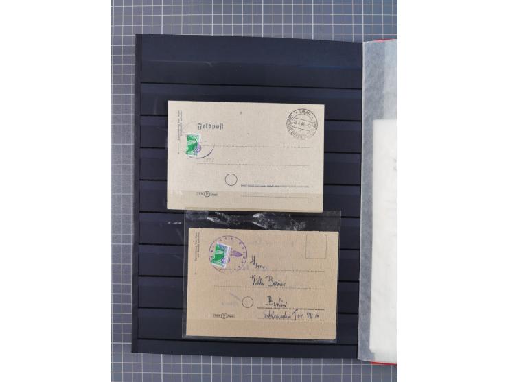 1943/45, postfrische, ungebrauchte und gestempelte Partie im Steckbuch, dabei u.a. Mi. 5 (12), 6 (2), 7B (3), 11BaK, etc.