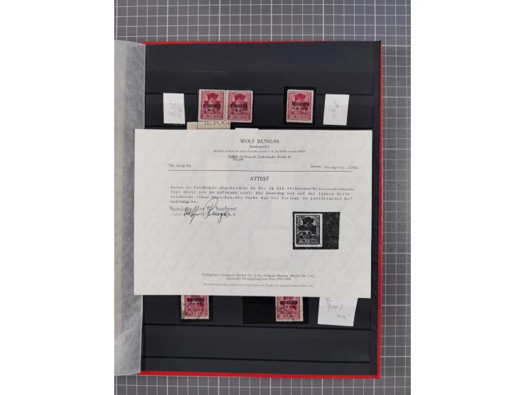 1943/45, postfrische, ungebrauchte und gestempelte Partie im Steckbuch, dabei u.a. Mi. 5 (12), 6 (2), 7B (3), 11BaK, etc.