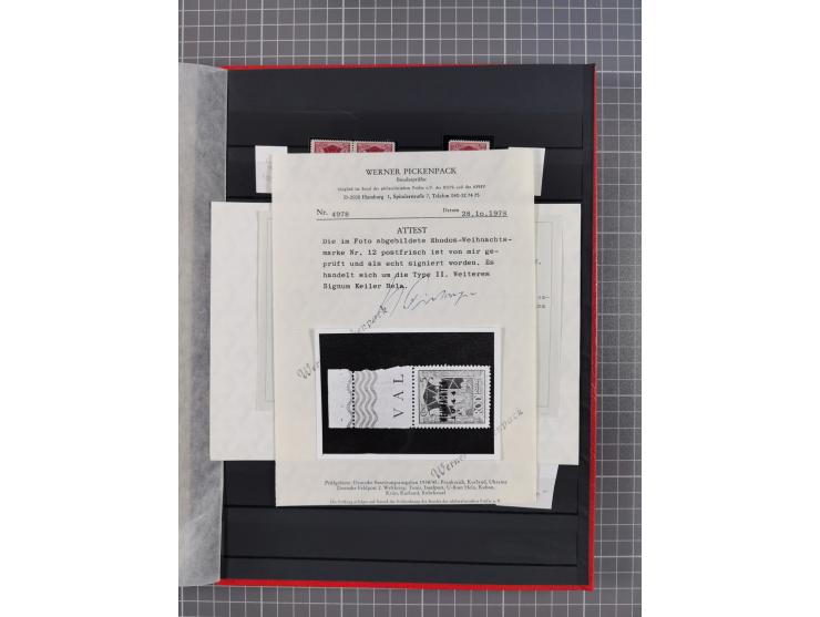 1943/45, postfrische, ungebrauchte und gestempelte Partie im Steckbuch, dabei u.a. Mi. 5 (12), 6 (2), 7B (3), 11BaK, etc.