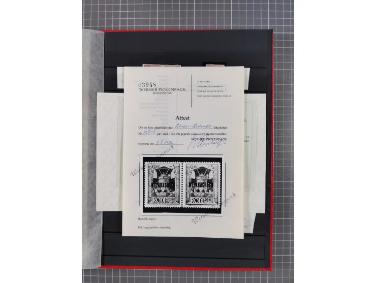 1943/45, postfrische, ungebrauchte und gestempelte Partie im Steckbuch, dabei u.a. Mi. 5 (12), 6 (2), 7B (3), 11BaK, etc.