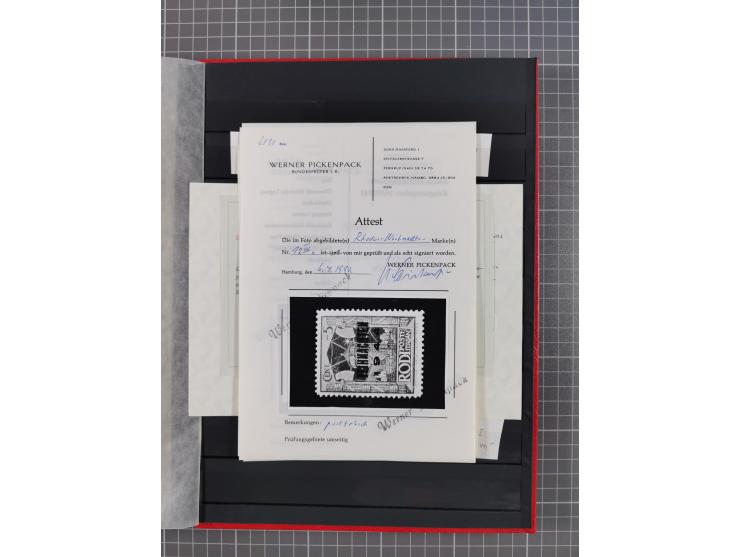 1943/45, postfrische, ungebrauchte und gestempelte Partie im Steckbuch, dabei u.a. Mi. 5 (12), 6 (2), 7B (3), 11BaK, etc.