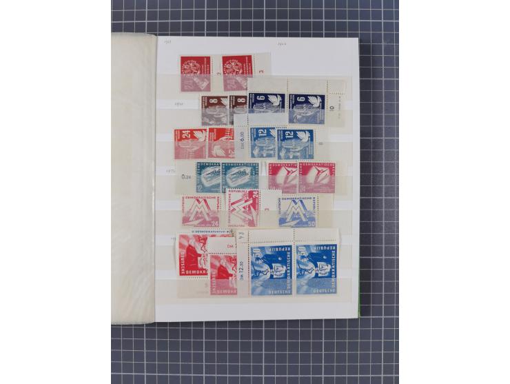 1945/53 (ca.), postfrische, ungebrauchte und gestempelte Partie in 3 Steckbüchern, dabei u.a. einige Poschta, Bl. 2(4), Bl. 4