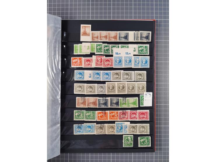 1945/53 (ca.), postfrische, ungebrauchte und gestempelte Partie in 3 Steckbüchern, dabei u.a. einige Poschta, Bl. 2(4), Bl. 4