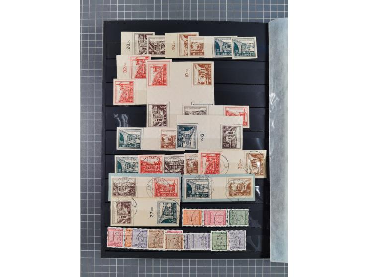 1945/53 (ca.), postfrische, ungebrauchte und gestempelte Partie in 3 Steckbüchern, dabei u.a. einige Poschta, Bl. 2(4), Bl. 4