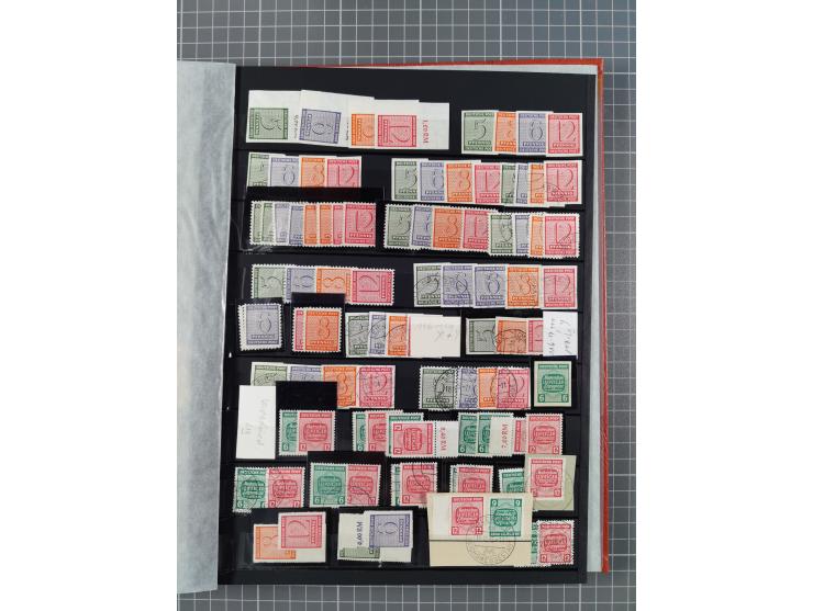 1945/53 (ca.), postfrische, ungebrauchte und gestempelte Partie in 3 Steckbüchern, dabei u.a. einige Poschta, Bl. 2(4), Bl. 4