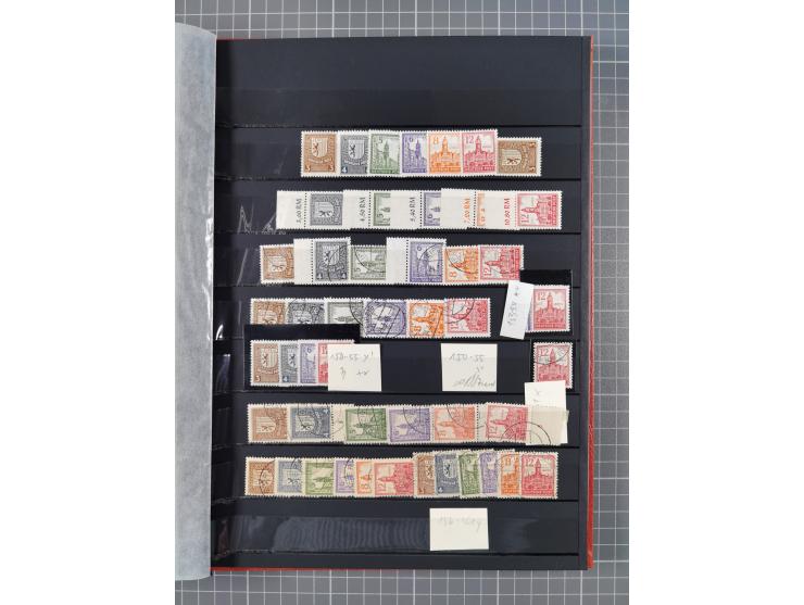1945/53 (ca.), postfrische, ungebrauchte und gestempelte Partie in 3 Steckbüchern, dabei u.a. einige Poschta, Bl. 2(4), Bl. 4