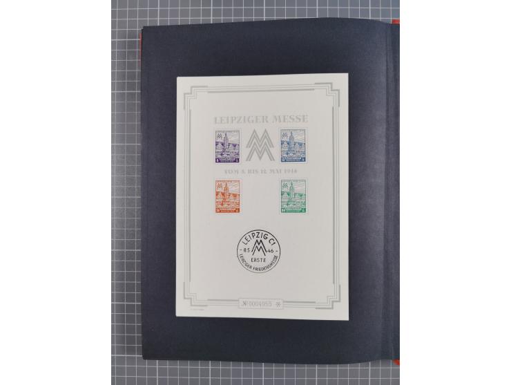 1945/53 (ca.), postfrische, ungebrauchte und gestempelte Partie in 3 Steckbüchern, dabei u.a. einige Poschta, Bl. 2(4), Bl. 4