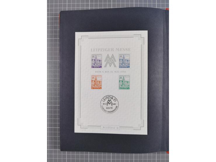 1945/53 (ca.), postfrische, ungebrauchte und gestempelte Partie in 3 Steckbüchern, dabei u.a. einige Poschta, Bl. 2(4), Bl. 4