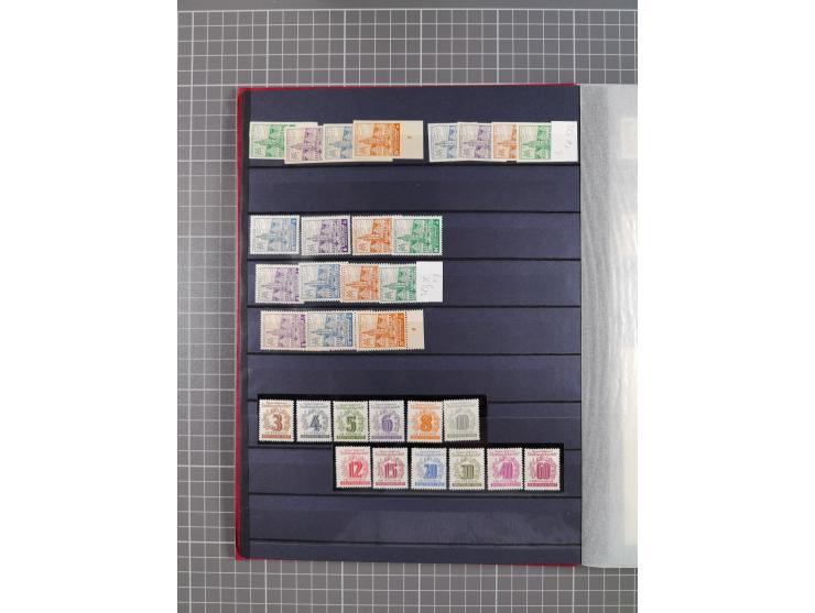 1945/53 (ca.), postfrische, ungebrauchte und gestempelte Partie in 3 Steckbüchern, dabei u.a. einige Poschta, Bl. 2(4), Bl. 4