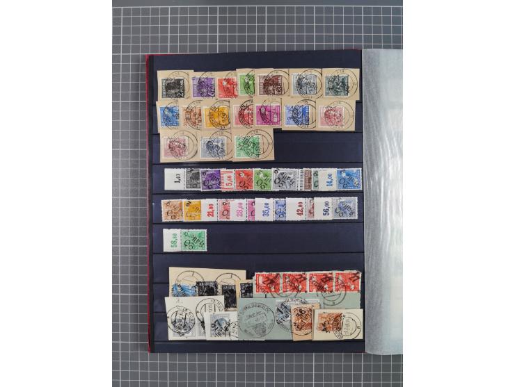 1945/53 (ca.), postfrische, ungebrauchte und gestempelte Partie in 3 Steckbüchern, dabei u.a. einige Poschta, Bl. 2(4), Bl. 4