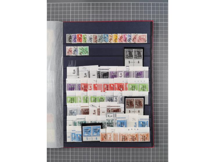 1945/53 (ca.), postfrische, ungebrauchte und gestempelte Partie in 3 Steckbüchern, dabei u.a. einige Poschta, Bl. 2(4), Bl. 4