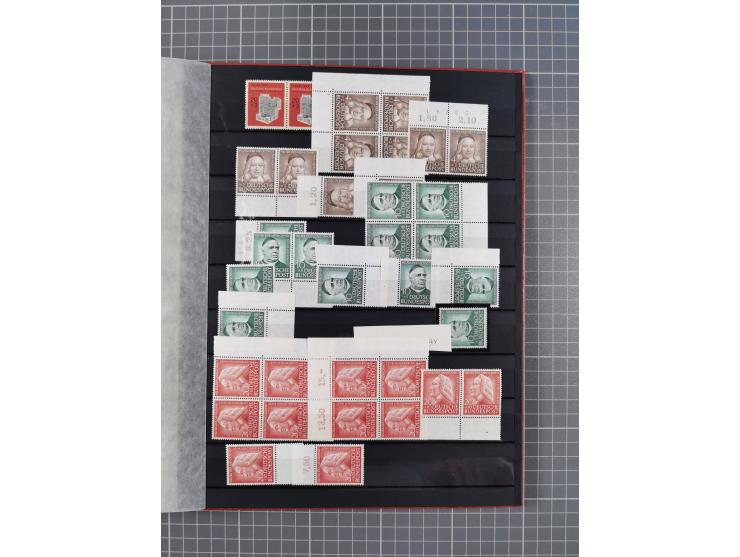 1948/65 (ca.), postfrische, wenig ungebrauchte und gestempelte reichhaltige Partie in vier Steckbüchern, dabei mehrere Postho