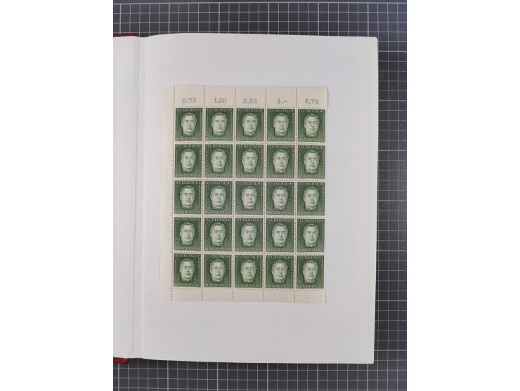 1948/65 (ca.), postfrische, wenig ungebrauchte und gestempelte reichhaltige Partie in vier Steckbüchern, dabei mehrere Postho