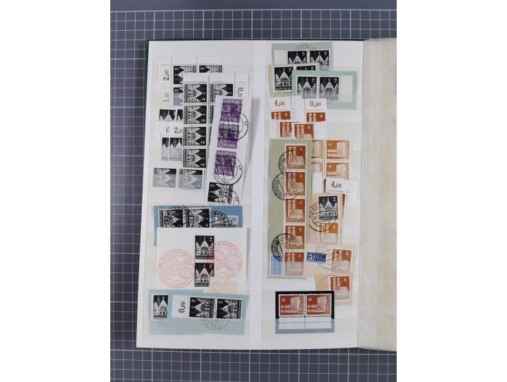 1945/48, Kontrollrat und Bizone, postfrische, ungebrauchte und gestempelte reichhaltige Partie in vier Steckbüchern, dabei me