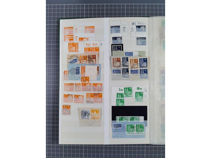 1945/48, Kontrollrat und Bizone, postfrische, ungebrauchte und gestempelte reichhaltige Partie in vier Steckbüchern, dabei me