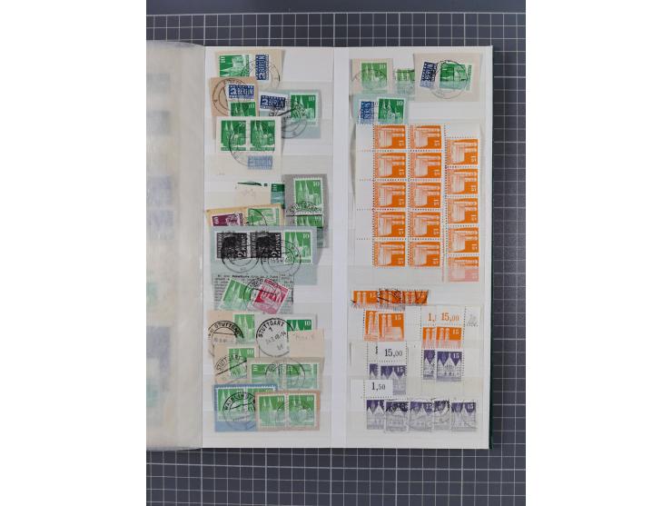 1945/48, Kontrollrat und Bizone, postfrische, ungebrauchte und gestempelte reichhaltige Partie in vier Steckbüchern, dabei me