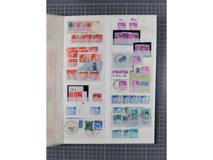 1945/48, Kontrollrat und Bizone, postfrische, ungebrauchte und gestempelte reichhaltige Partie in vier Steckbüchern, dabei me