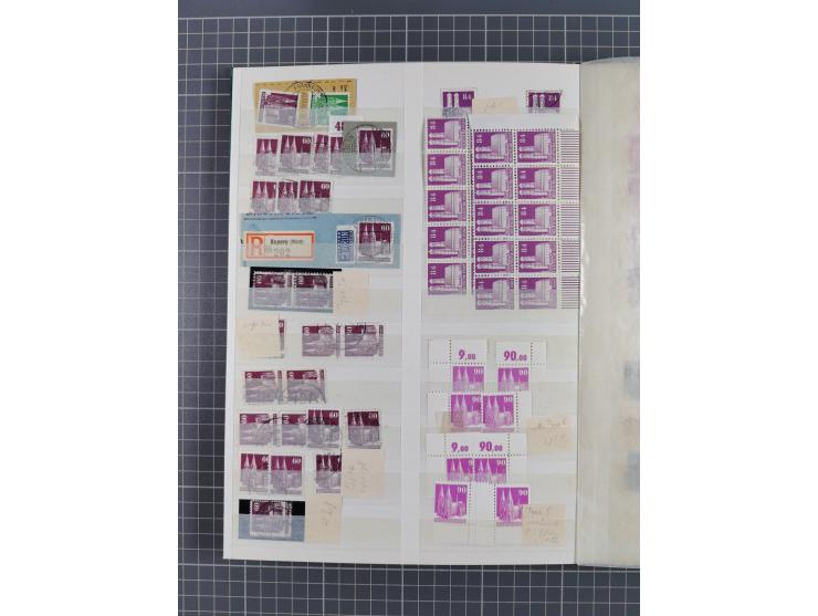 1945/48, Kontrollrat und Bizone, postfrische, ungebrauchte und gestempelte reichhaltige Partie in vier Steckbüchern, dabei me