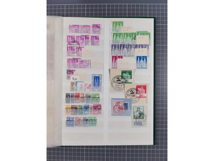 1945/48, Kontrollrat und Bizone, postfrische, ungebrauchte und gestempelte reichhaltige Partie in vier Steckbüchern, dabei me