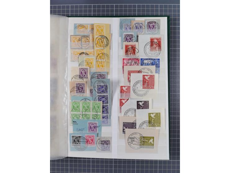 1945/48, Kontrollrat und Bizone, postfrische, ungebrauchte und gestempelte reichhaltige Partie in vier Steckbüchern, dabei me