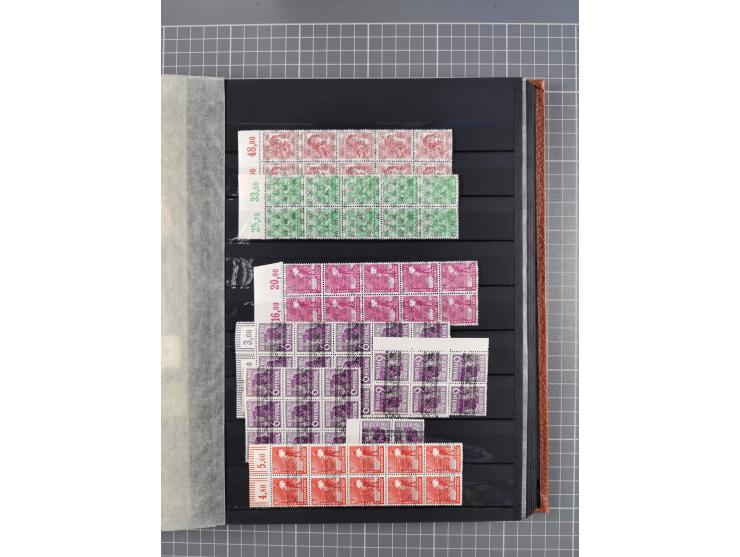 1945/48, Kontrollrat und Bizone, postfrische, ungebrauchte und gestempelte reichhaltige Partie in vier Steckbüchern, dabei me