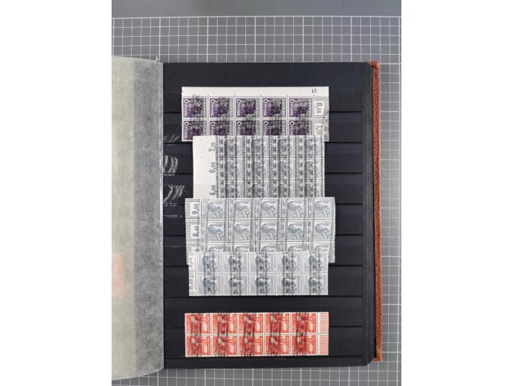 1945/48, Kontrollrat und Bizone, postfrische, ungebrauchte und gestempelte reichhaltige Partie in vier Steckbüchern, dabei me