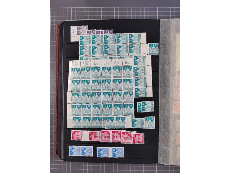 1945/48, Kontrollrat und Bizone, postfrische, ungebrauchte und gestempelte reichhaltige Partie in vier Steckbüchern, dabei me