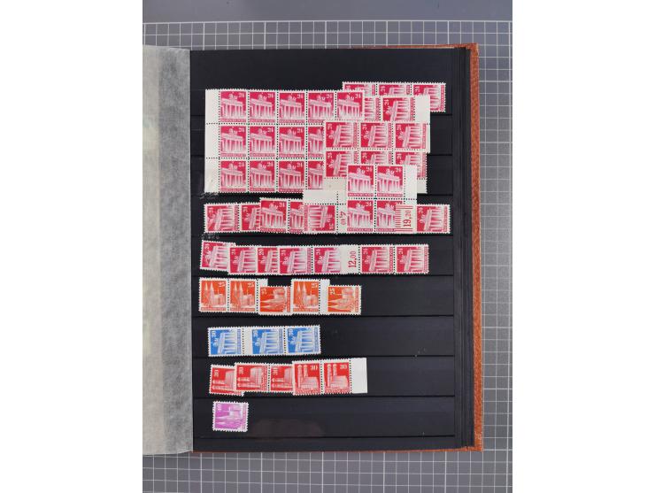 1945/48, Kontrollrat und Bizone, postfrische, ungebrauchte und gestempelte reichhaltige Partie in vier Steckbüchern, dabei me