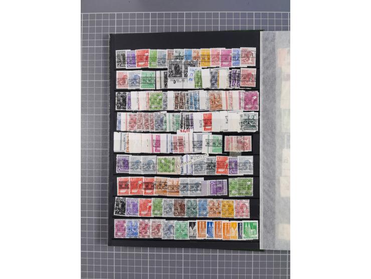 1945/48, Kontrollrat und Bizone, postfrische, ungebrauchte und gestempelte reichhaltige Partie in vier Steckbüchern, dabei me