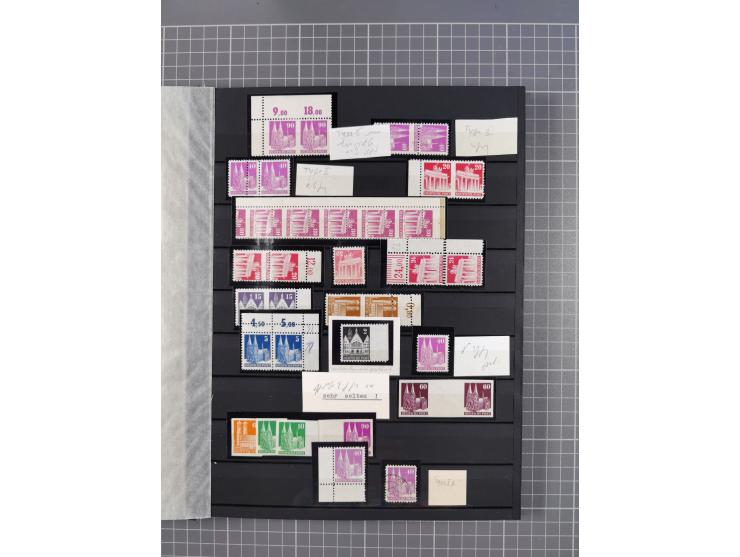 1945/48, Kontrollrat und Bizone, postfrische, ungebrauchte und gestempelte reichhaltige Partie in vier Steckbüchern, dabei me