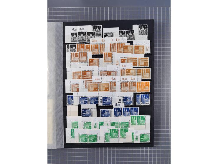 1945/48, Kontrollrat und Bizone, postfrische, ungebrauchte und gestempelte reichhaltige Partie in vier Steckbüchern, dabei me