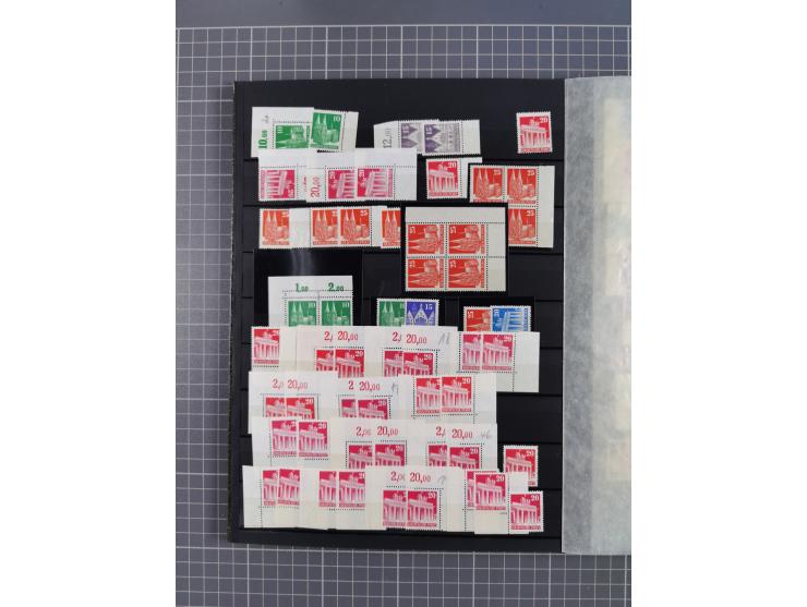 1945/48, Kontrollrat und Bizone, postfrische, ungebrauchte und gestempelte reichhaltige Partie in vier Steckbüchern, dabei me