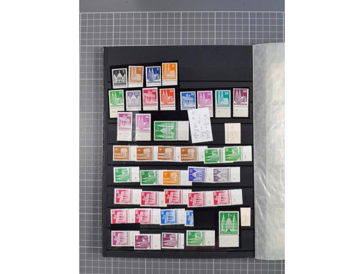 1945/48, Kontrollrat und Bizone, postfrische, ungebrauchte und gestempelte reichhaltige Partie in vier Steckbüchern, dabei me