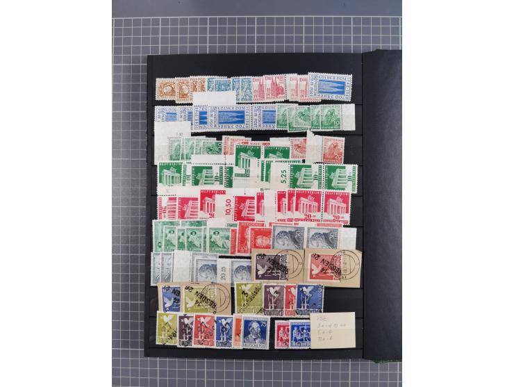 1945/48, Kontrollrat und Bizone, postfrische, ungebrauchte und gestempelte reichhaltige Partie in vier Steckbüchern, dabei me