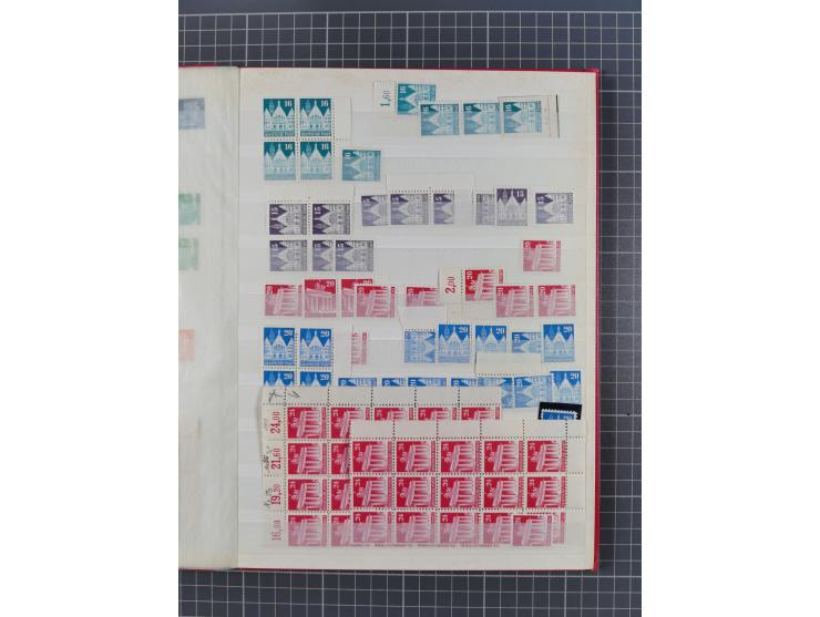 1945/48, Kontrollrat und Bizone, postfrische, ungebrauchte und gestempelte reichhaltige Partie in vier Steckbüchern, dabei me