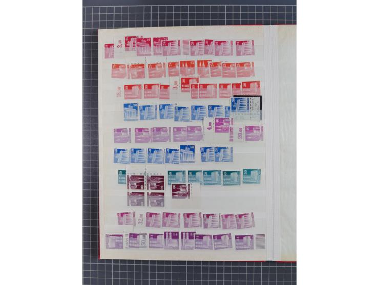 1945/48, Kontrollrat und Bizone, postfrische, ungebrauchte und gestempelte reichhaltige Partie in vier Steckbüchern, dabei me